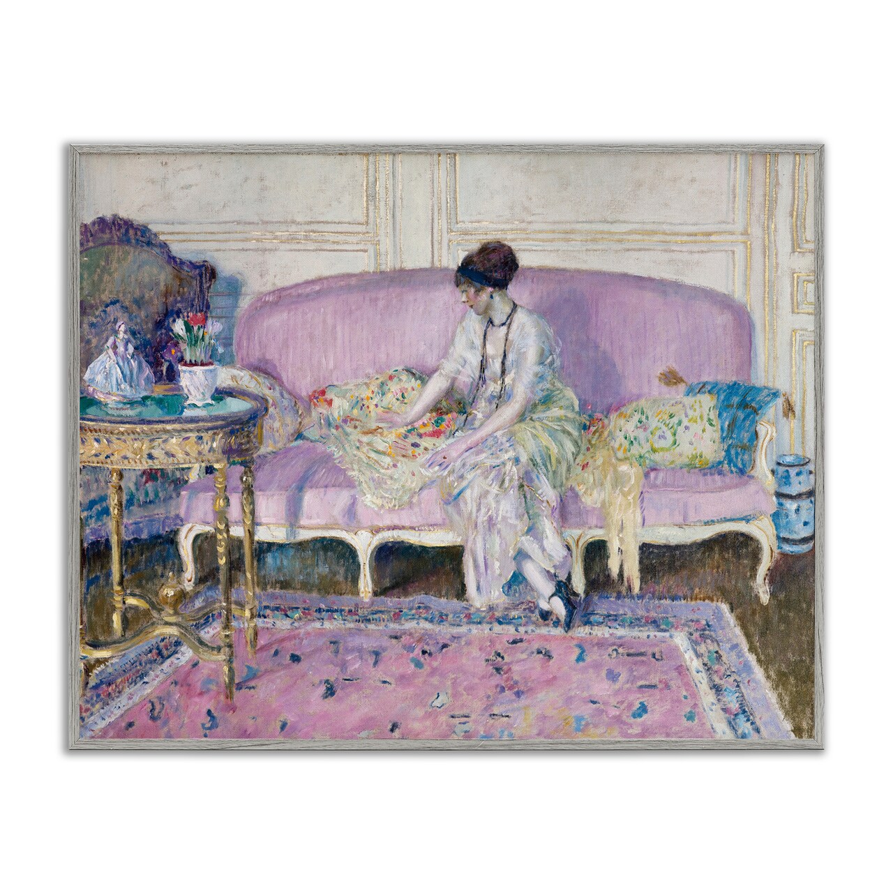 Stupell Industries Woman Seated on Sofa Framed Giclee, design by Wild Apple Portfolio